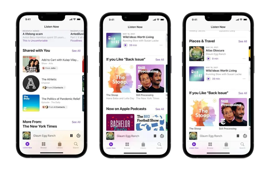 Apple Podcast’ler iOS 15 ile yeni özellikler kazanıyor
