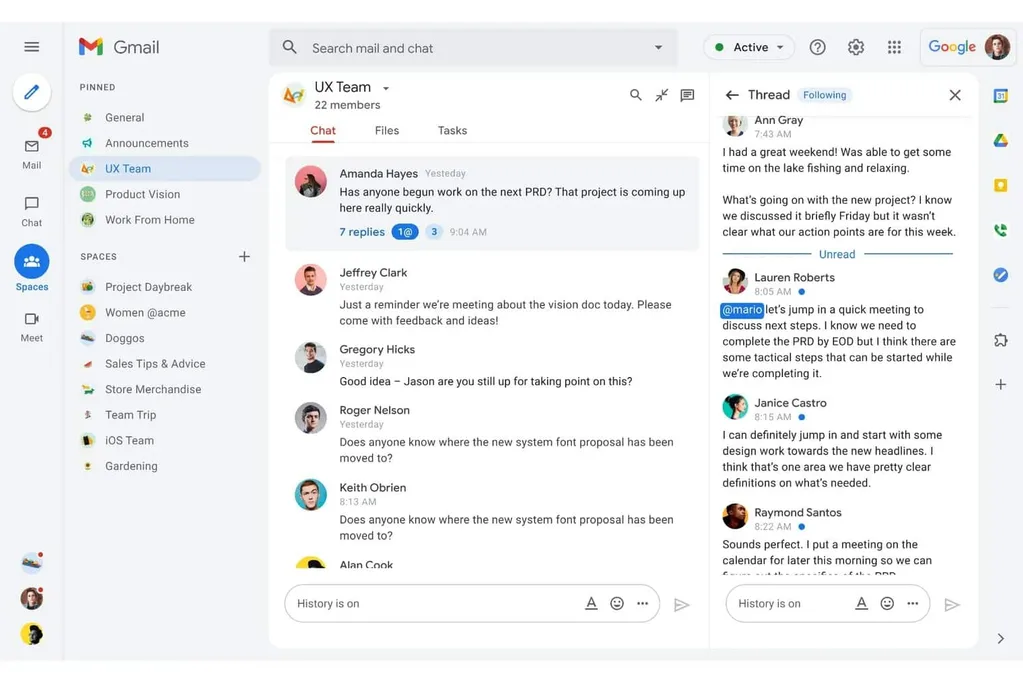 Gmail için yeni iletişim özellikleri ve diğer Workspace yenilikleri