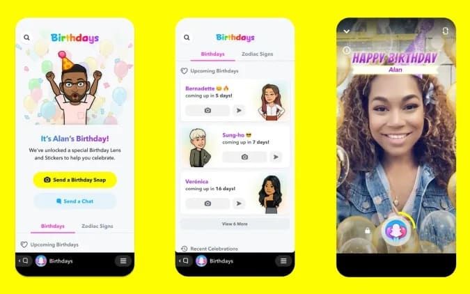 snapchat birthday mini