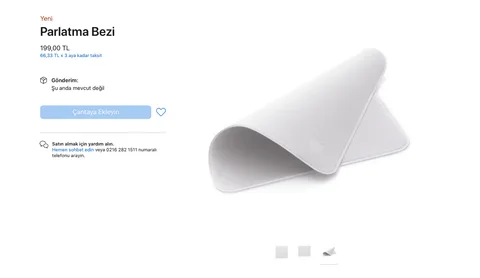 Apple cihazlarını temizlemeye özel 200 TL’lik parlatma bezi