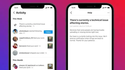 Instagram servis kesintilerini uygulama içi bildirimlerle duyuracak