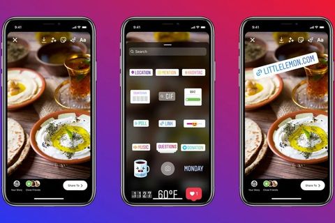 instagram bağlantı çıkartmaları