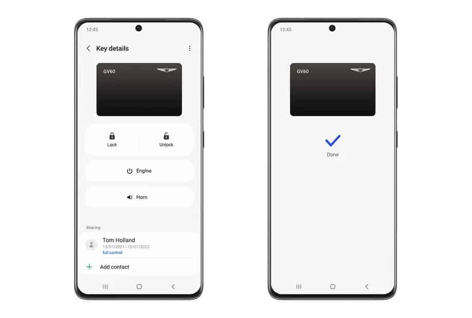 samsung dijital araba anahtarı