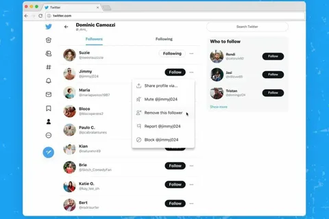 Twitter takipçiyi kaldırma özelliğini web sitesine getirdi
