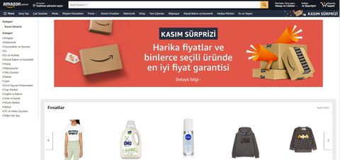 amazon.com.tr kasım sürprizi