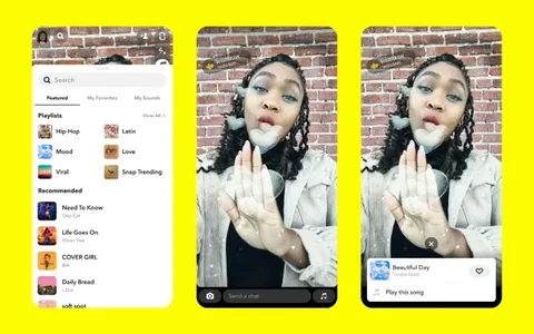 Snapchat TikTok benzeri müzik lenslerini kullanıma sunacak