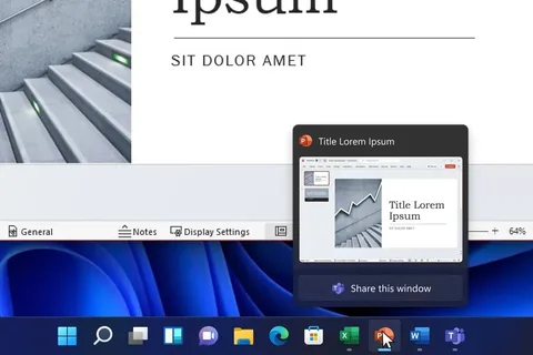 Windows 11 Microsoft Teams’te ekran paylaşımını kolaylaştırıyor
