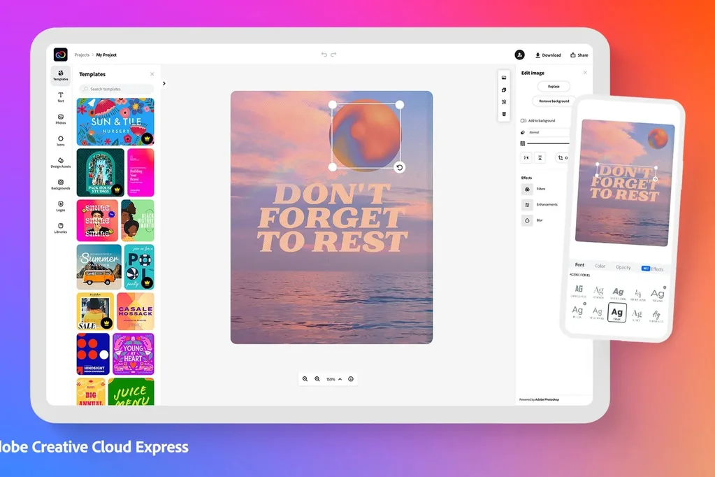 Adobe Spark şimdi Creative Cloud Express olarak yeni özelliklerle yola devam ediyor