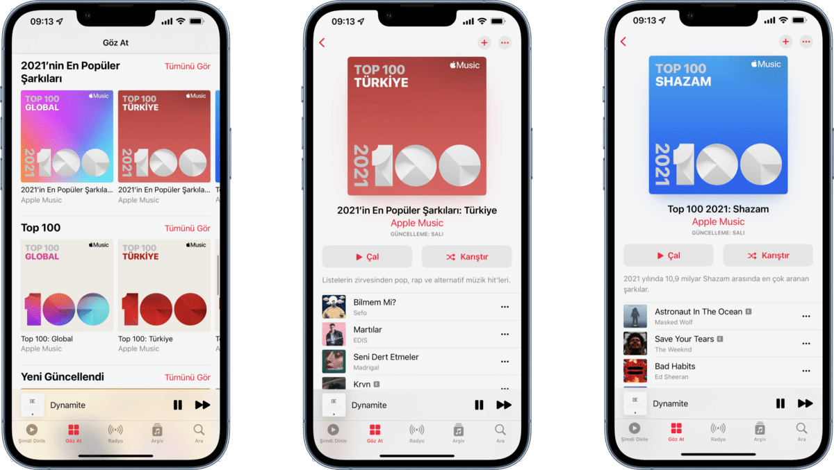apple music 2021 yıl sonu listeleri
