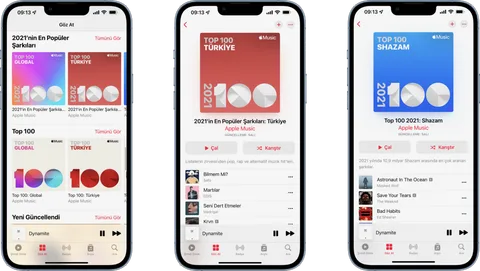Apple Music 2021 Yıl Sonu Listeleri ile yılın müzik eğilimlerini görün
