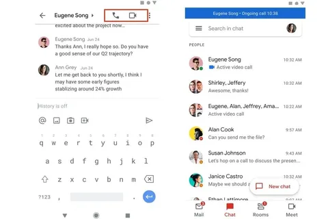 Gmail uygulamasıyla artık sesli ve görüntülü görüşme yapılabilecek