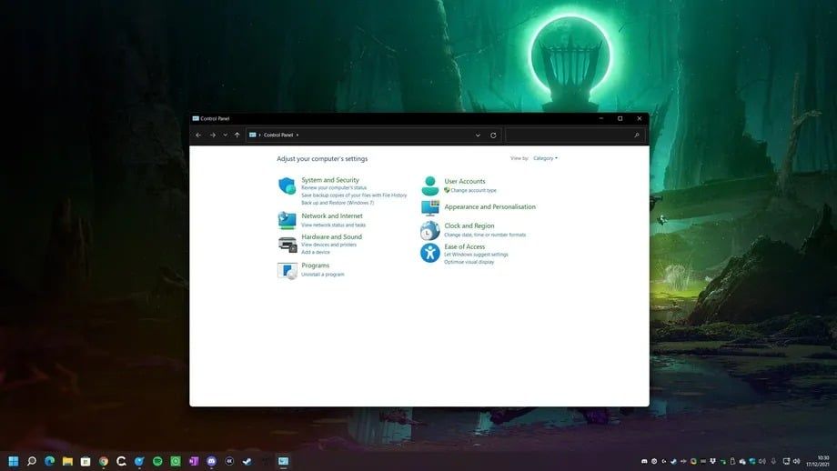 windows 11 denetim masası
