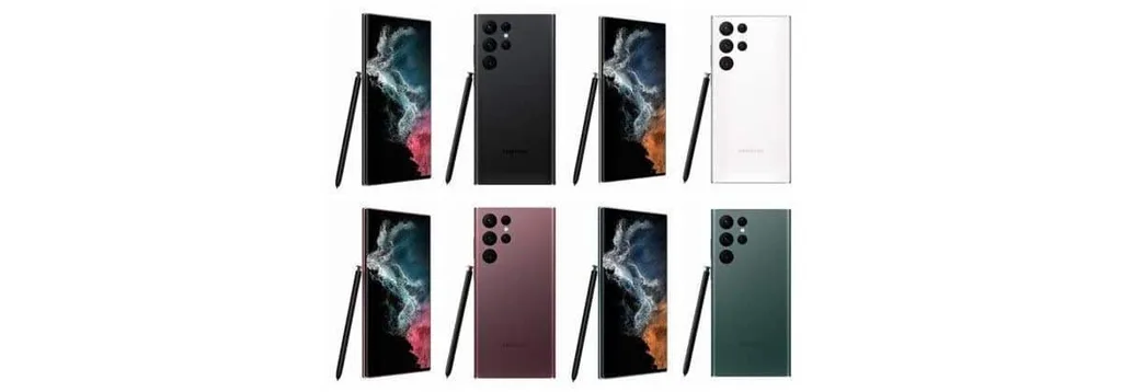 Galaxy S22 Ultra sızıntısı renk seçeneklerini gösteriyor