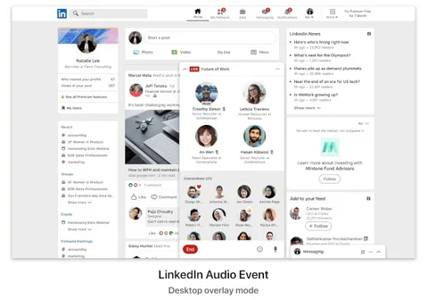 LinkedIn Clubhouse tarzı sesli etkinlikler başlatıyor