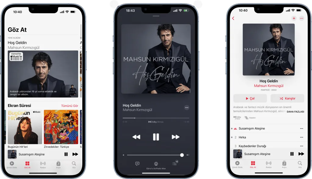 Mahsun Kırmızıgül’ün 16 yıl aradan sonra çıkan yeni albümü Hoş Geldin Dolby Atmos destekli Uzamsal Ses ile Apple Music’te