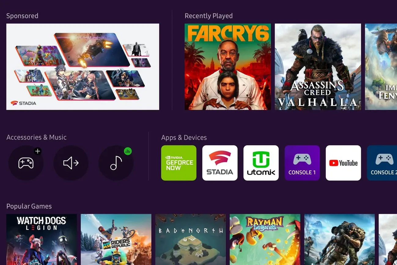 Samsung 2022 TV modelleri ile Nvidia GeForce Now ve Google Stadia desteği getiriyor