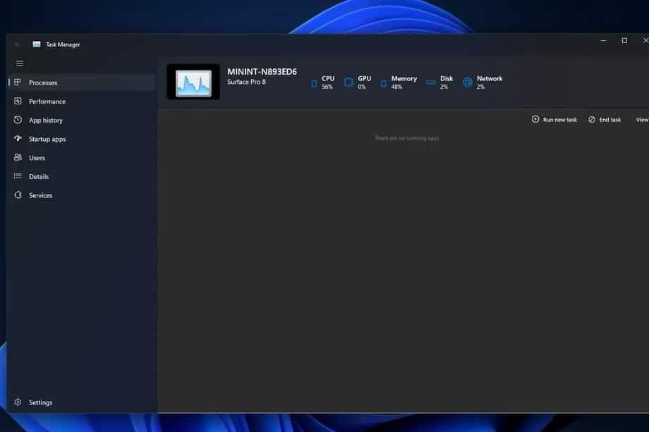 windows 11 görev yöneticisi