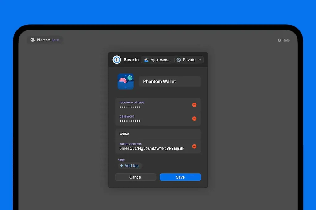 1Password şifre yöneticisine kripto cüzdan bilgilerini güvenle saklama özelliği geldi