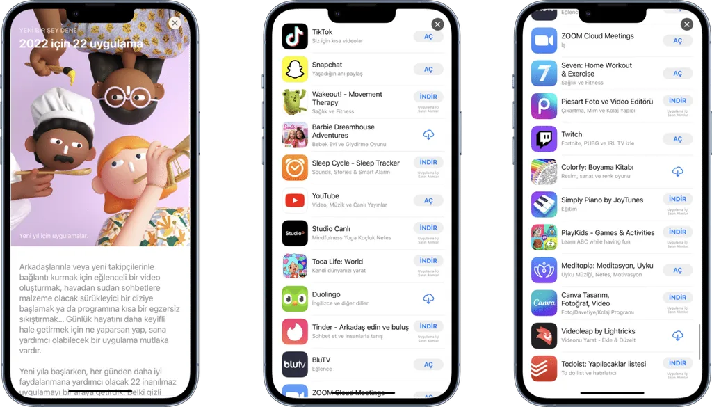 Apple’dan 2022 için 22 farklı uygulama tavsiyesi