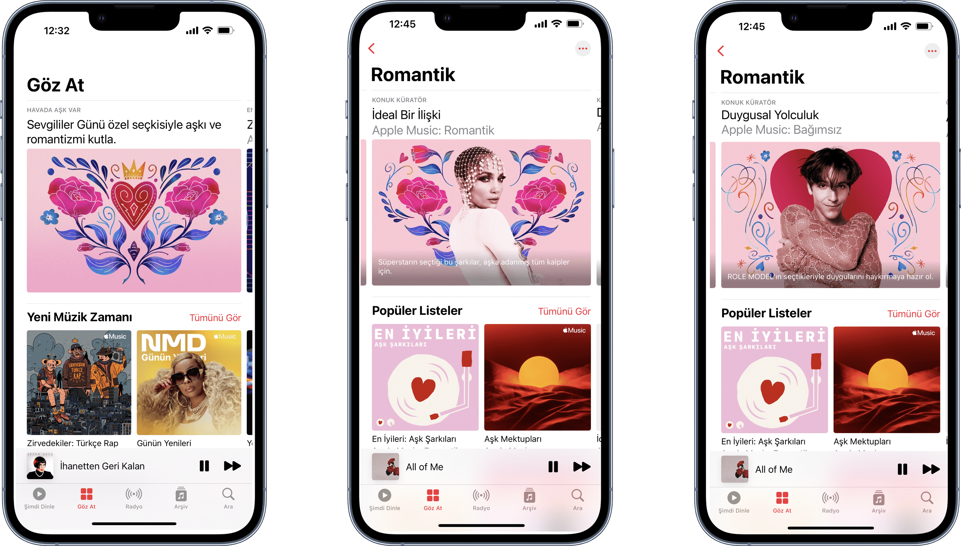 apple music sevgililer günü