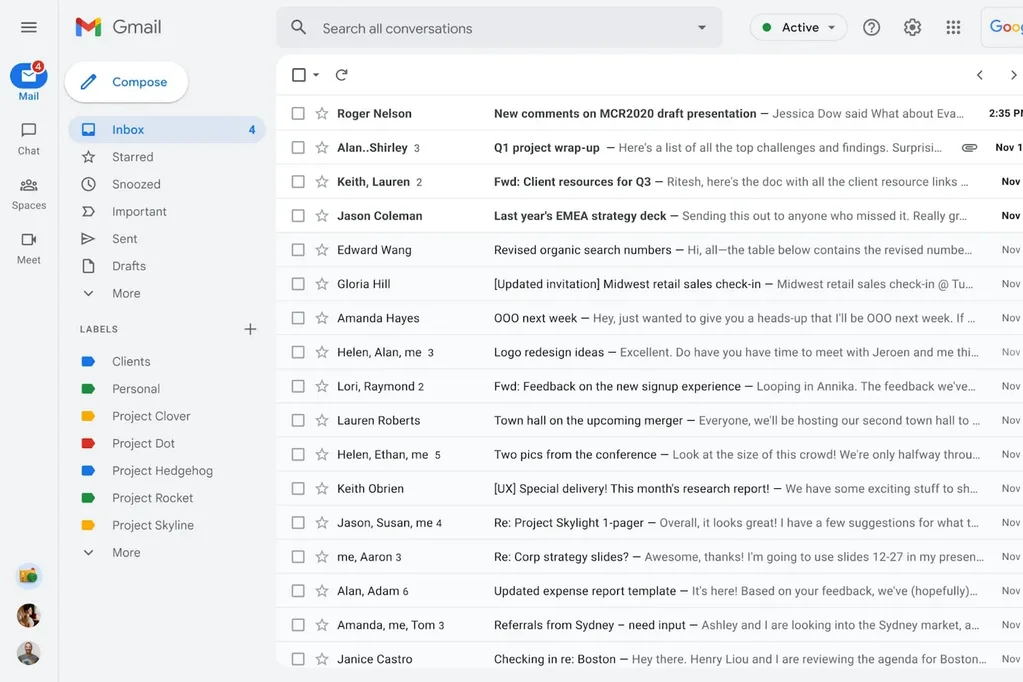 Gmail için çalışanların işlerini kolaylaştıracak yeni arayüz değişiklikleri geliyor