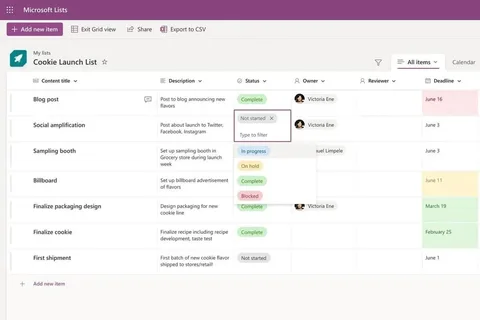 Microsoft Lists uygulamasını tüm kullanıcılara açıyor