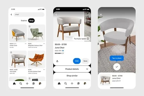 Pinterest artırılmış gerçeklik ile mobilya alışverişine yardım edecek