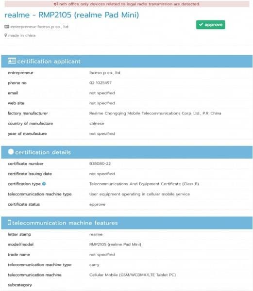 realme pad mini