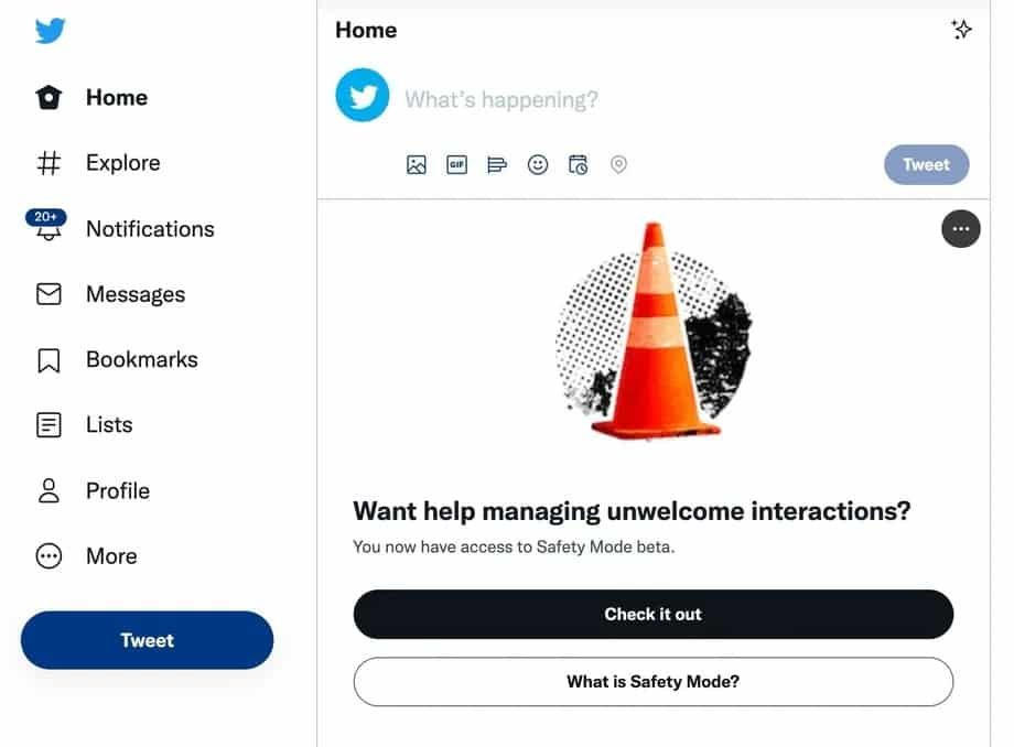 twitter güvenlik modu