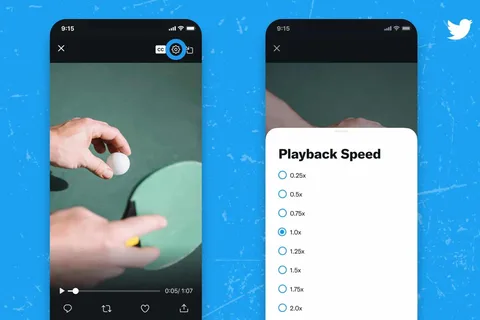 Twitter videolar için yeni oynatma hızlarını test ediyor