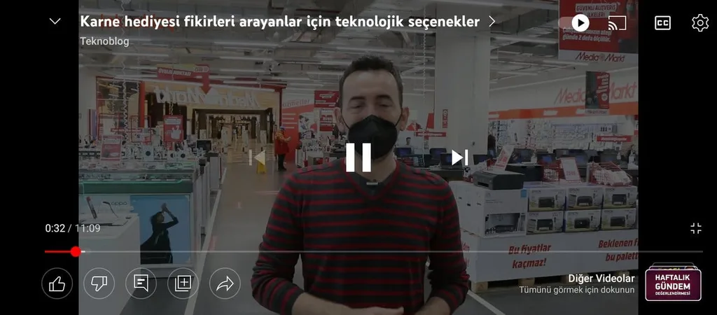 YouTube iOS ve Android uygulamasına yeni tam ekran video tasarımı