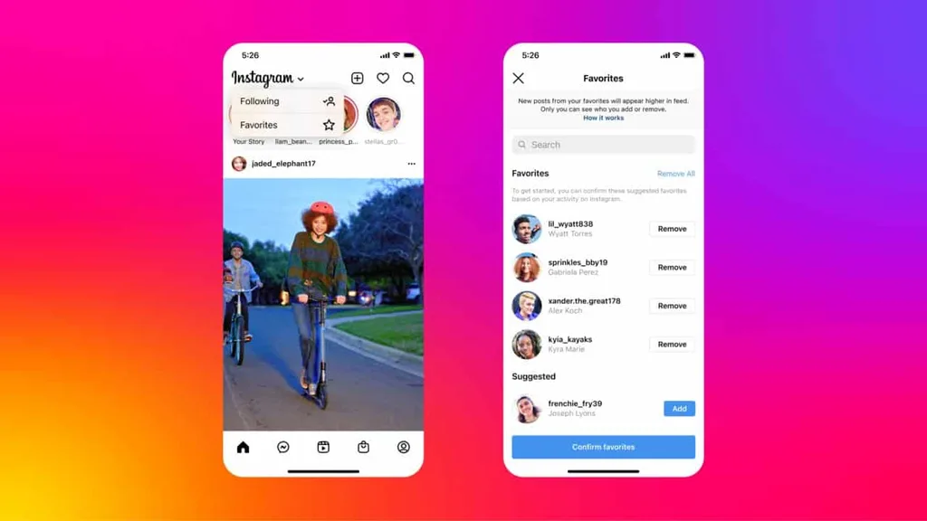 Instagram akışına Takip Edilenler ve Favoriler sekmeleri geliyor