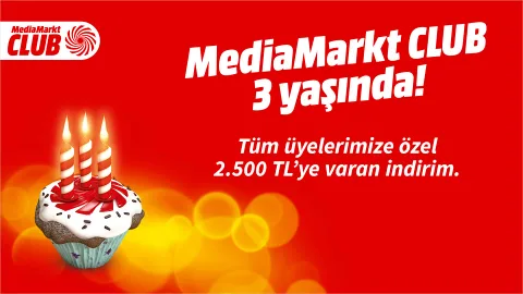 MediaMarkt CLUB 3 yaşında 2500 TL’ye varan indirim fırsatı sunuyor