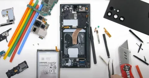 Galaxy S22 Ultra parçalarına ayrıldı, S Pen yuvasının detayları görüldü