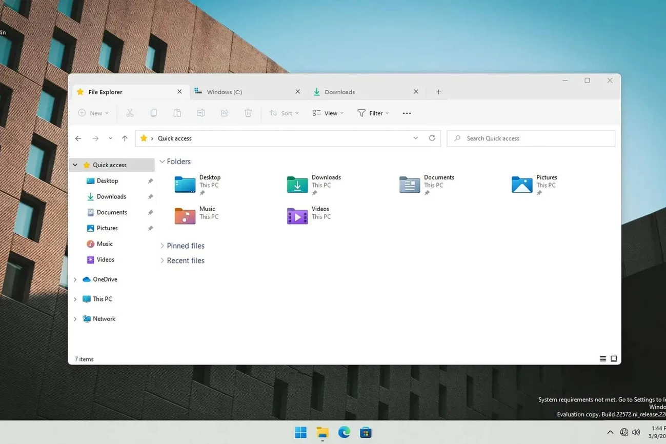 Microsoft Windows 11’de Dosya Gezgini uygulamasına sekmeleri ekliyor