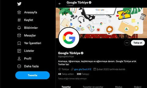 Google Türkiye Twitter hesabından ilk paylaşım geldi