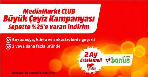 MediaMarkt CLUB Büyük Çeyiz Kampanyası başladı