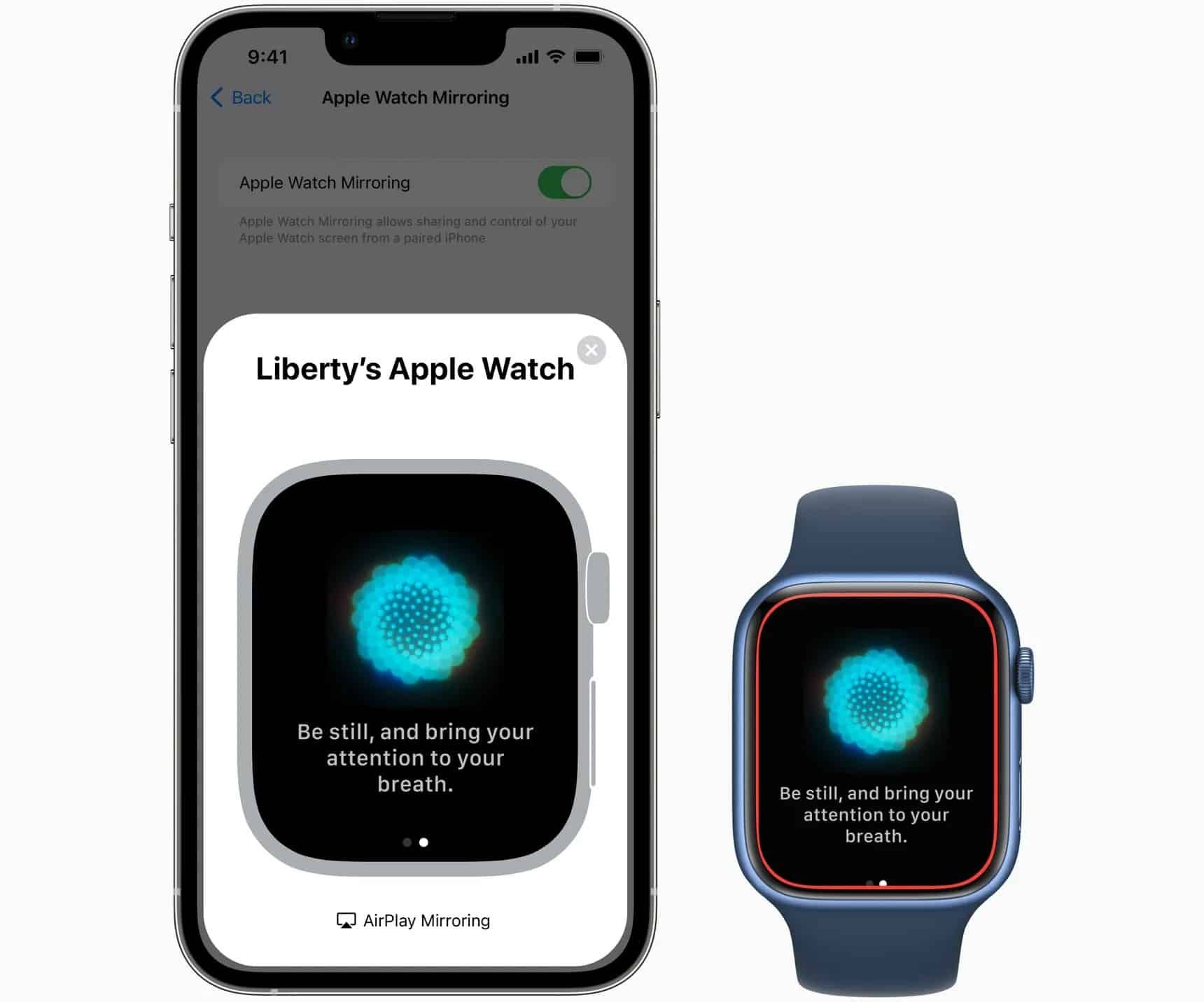 apple watch mirroring