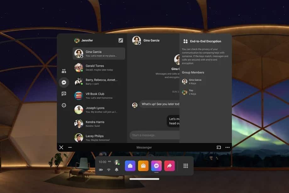 meta quest vr messenger