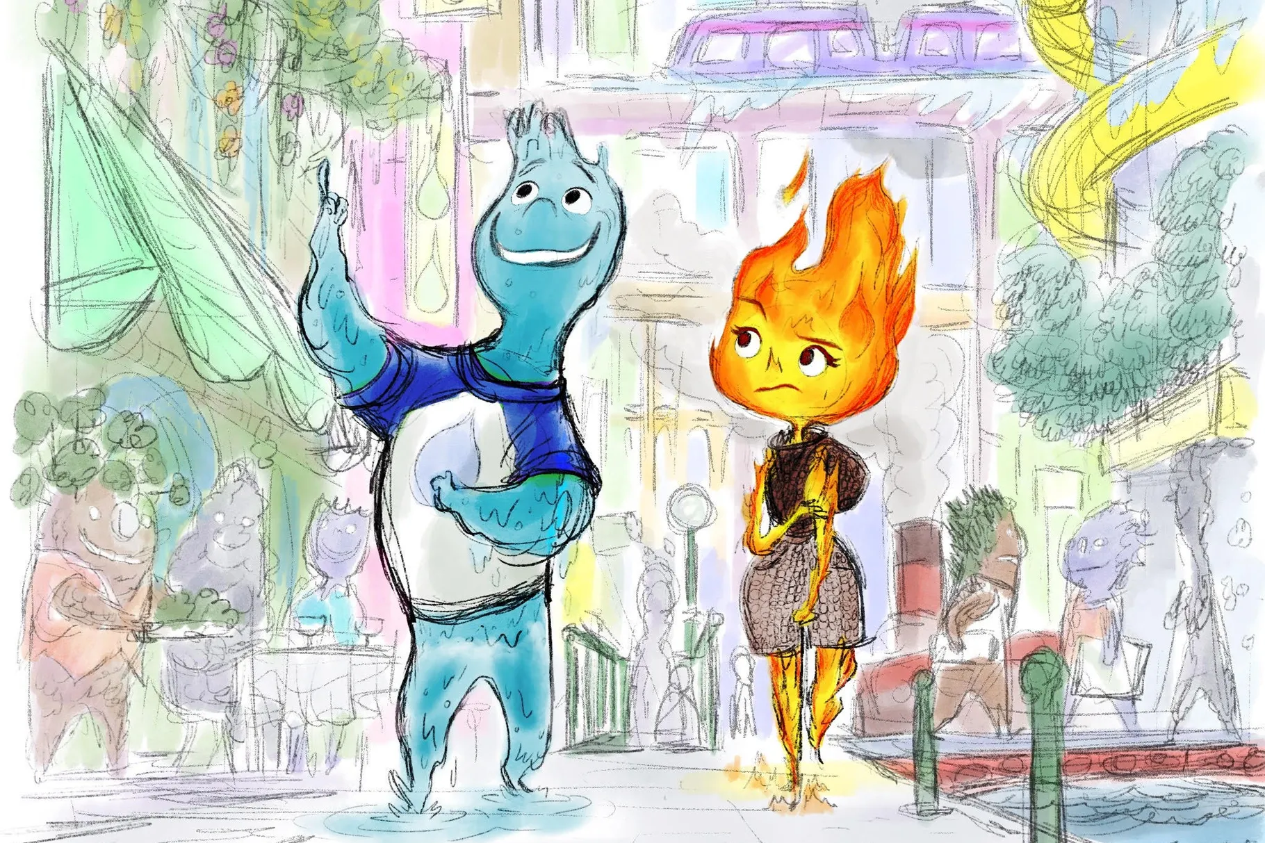 Pixar filmi Elemental’ın vizyon tarihi ve sanatsal çalışmaları paylaşıldı
