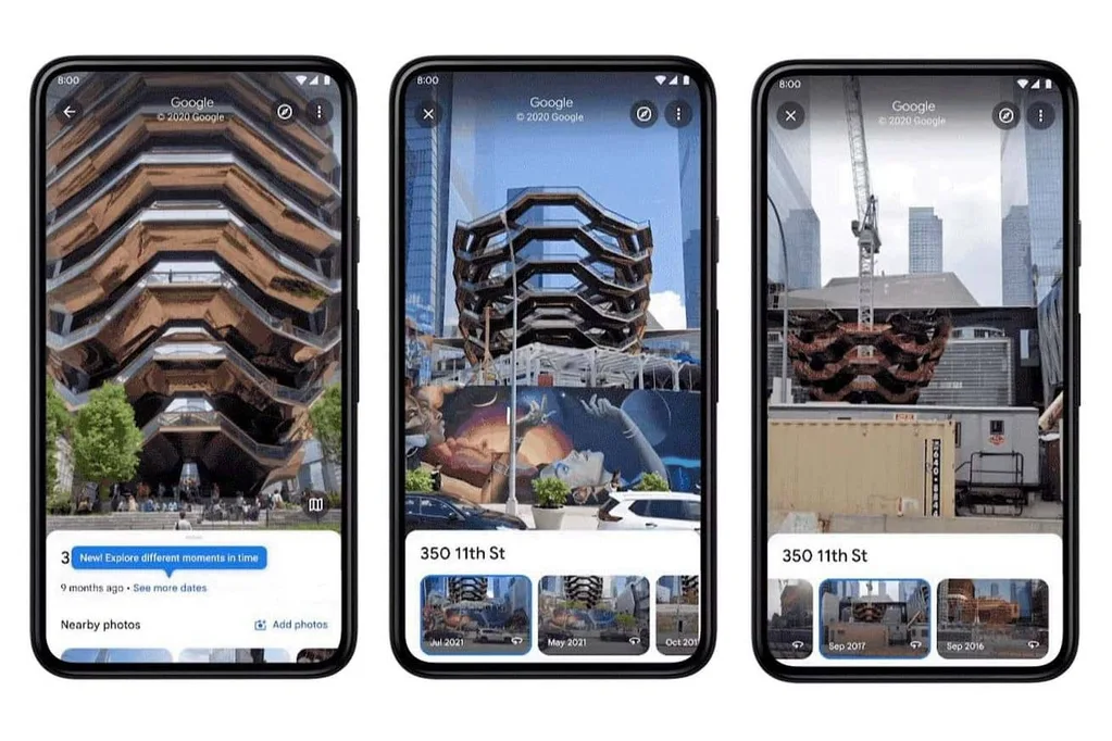 Street View geçmişi 15. yılı şerefine Google Haritalar mobil uygulamasına geliyor