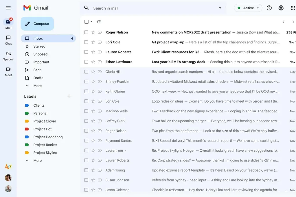 Gmail’ın yenilenmiş kullanıcı arayüzü daha fazla kullanıcıya açılıyor