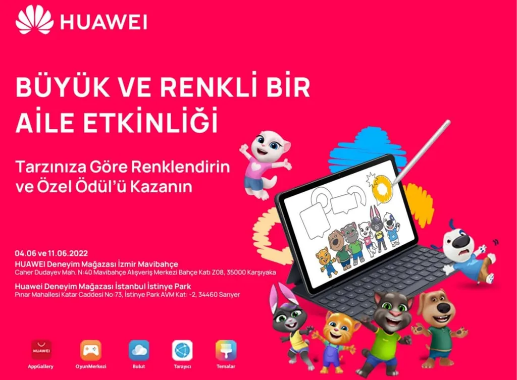 Huawei İstanbul ve İzmir mağazalarında Talking Tom & Friends etkinliği