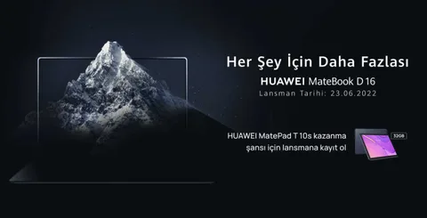 Huawei MateBook D16 özel bir kampanya ile Online Mağaza’da ön satışta