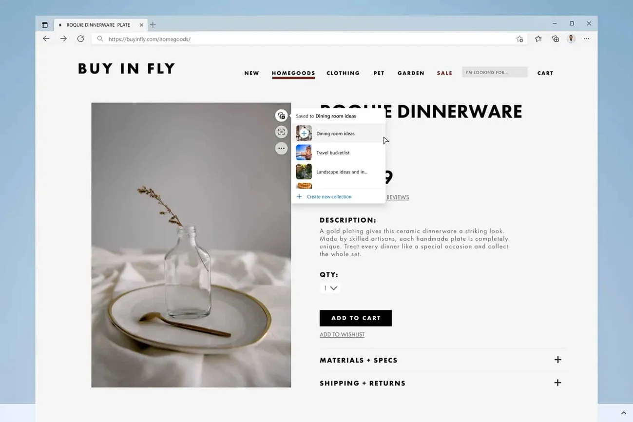 Microsoft Edge son özelliğiyle Koleksiyonlar’ı biraz daha Pinterest’e benzetiyor