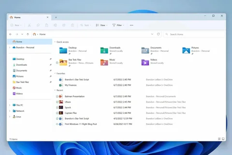 Windows 11’de Dosya Gezgini için sekmeli tasarımın testleri başladı