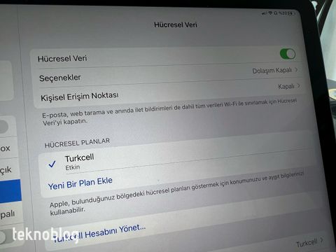 ipad esim aktifleştirme