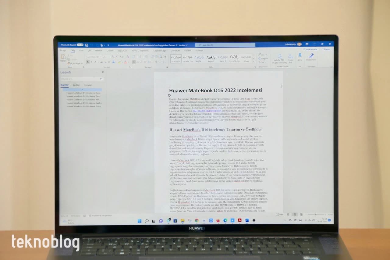 huawei matebook 16s inceleme