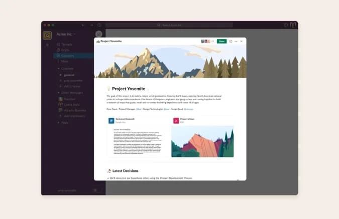 slack canvas