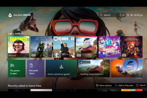 microsoft xbox home ui